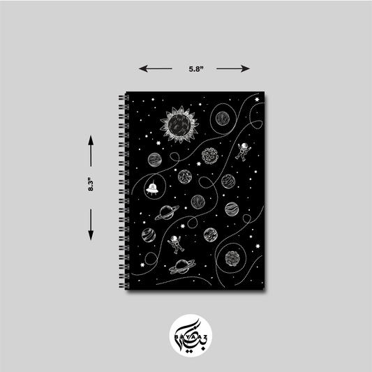 Infinite Universe - A5 Black Notebook